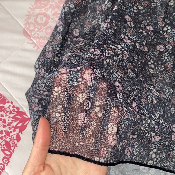 Jessica Simpson Floral Lace 2 PC Mesh Teddy with Thong G-String Size S & M NWT - Picture 6 of 6